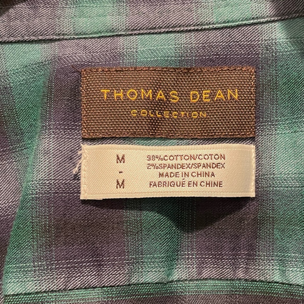 Plaid Green and Blue Men's Shirt - Picture 2 of 3